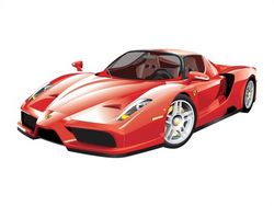 Red luxury sports car vector illustration Free CDR