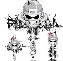Vector Skeleton Football Helmets Free CDR