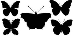 Black Butterfly silhouette Free CDR