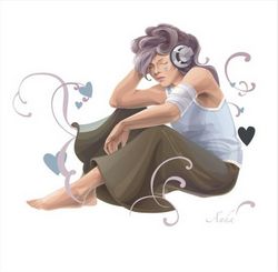 Woman Listening To Music Free CDR