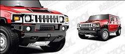 Hummer vehicle vector material Free CDR