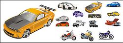 Automobile and motorcycle vector material Free CDR