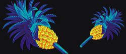 Cool pineapple vector material Free CDR