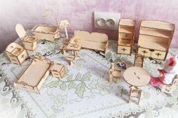 Doll Furniture Laser Cut 3D Puzzle Free CDR