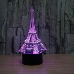 Eiffel Tower Decor 3D LED Night Light Free CDR