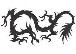 Dragon Vector Silhouette Free CDR
