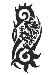 Dragon Black And White Free CDR