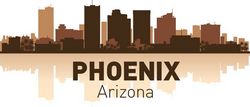 Phoenix Arizona skyline city silhouette Free CDR