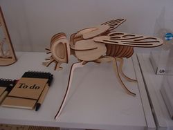 Fly 3D Woodcraft Hobby Wooden Model Laser Cut Free CDR