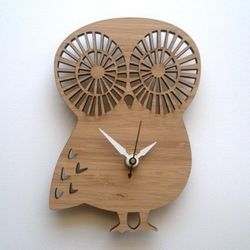 Laser Cut Owl Shape Clock Free CDR