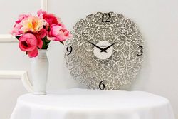 Stylish Ornament Clock Free CDR