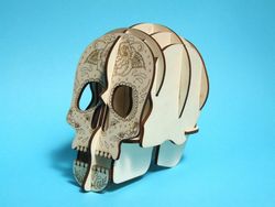 Laser Cut Skull 3d Pen Holder Free CDR