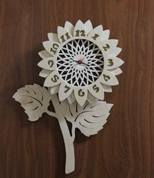 Flower Design Decorative Wall Clock Free CDR