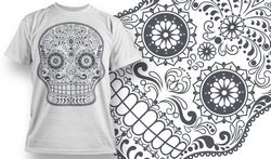 Sugar Skull T-Shirt Design Free CDR