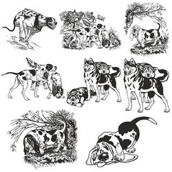Dogs vector collection Free CDR