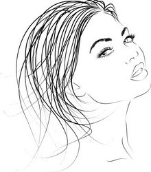 Beautiful woman outline Clip Art Free CDR