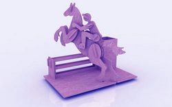 Horse Riding Pen Holder Stand 3mm Free CDR