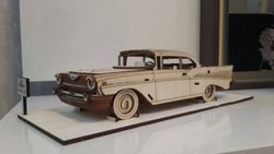 Chevrolet Bel Air 1957 file for laser cutting CNC Free CDR