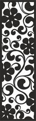 Curl with big Black Flowers Pattern Free CDR
