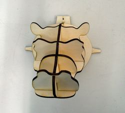 Hippohead 4mm 3d puzzle plan Free CDR