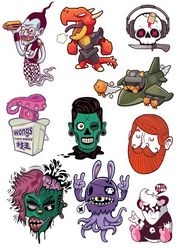 T-Shirt Style Stickers Free CDR