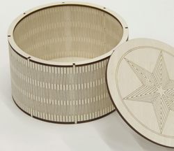 Laser Cut Box with Lid Free CDR