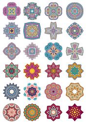 Mandala Flower Doodle Ornaments Set Free CDR