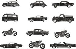 Retro Vehicle Vector Pack Free CDR