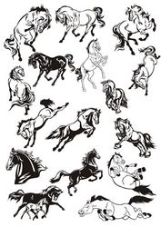 Horse Stickers Vector Art Collection Free CDR