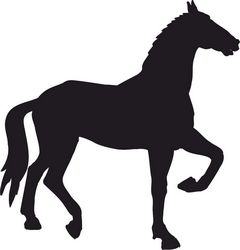 Decal Horse Walks Silhouette Free CDR