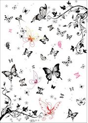 Super multi black and white butterfly Free CDR