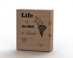 Laser cut wine box plans Free CDR