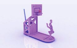 Basketball Pen Holder Stand 3mm Free CDR