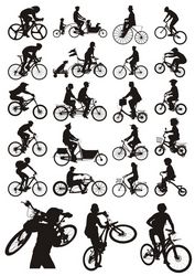 Bicycles Silhouettes Free CDR