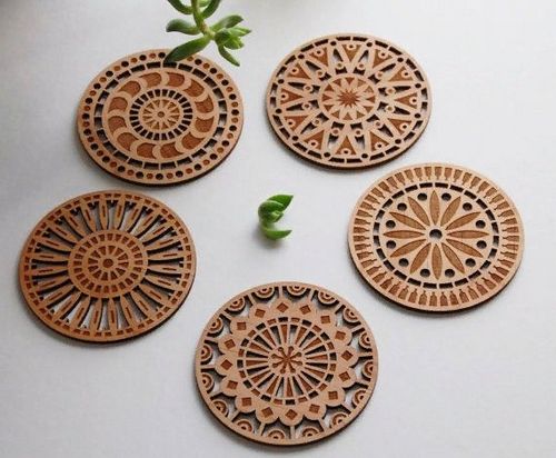 Laser cut coasters Free CDR