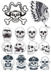 Skull Vectors Collection Free CDR