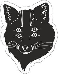 Black Fox Sticker Free CDR