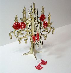 Candlestick Jewelry Hanger Laser Cut Free CDR