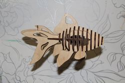 Fish 3D Puzzle Laser cut Pattern Free CDR