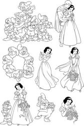 Seven Dwarfs Snow White Wall Decal Free CDR