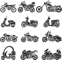 Motorcycle Silhouettes Free CDR