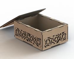 Box Decorated Double Wall Laser Cut Free CDR