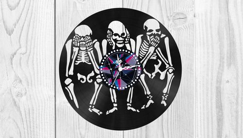 Skeletons Vinyl Clock Free CDR