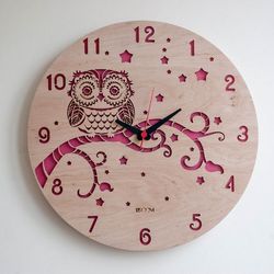Modern Wall Clock OWL Free CDR