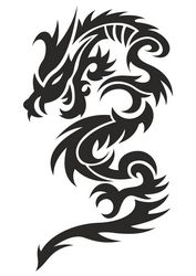 Tattoo Dragon Vector Illustration Free CDR