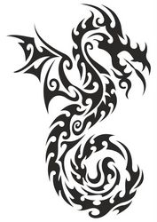 Dragon totem Tattoo Sticker Free CDR