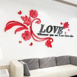 Wall Decals For Living Room Letter Flower Free CDR