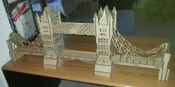 London Bridge 3D Puzzle Model Laser Cut Free CDR