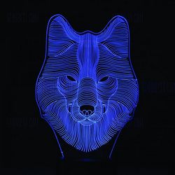 Wolf 3D LED Night Light Free CDR
