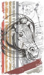 Horse vector T-shirt print Free CDR